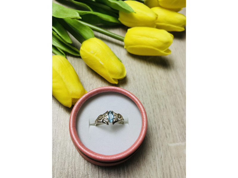

Серебряное кольцо с камнем топаз Sky Jewelry 000487