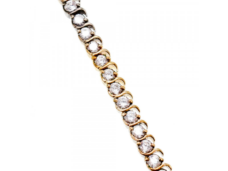 

Браслет серебро 925 пробы (позолота) с фианитом Sky Jewelry 000248