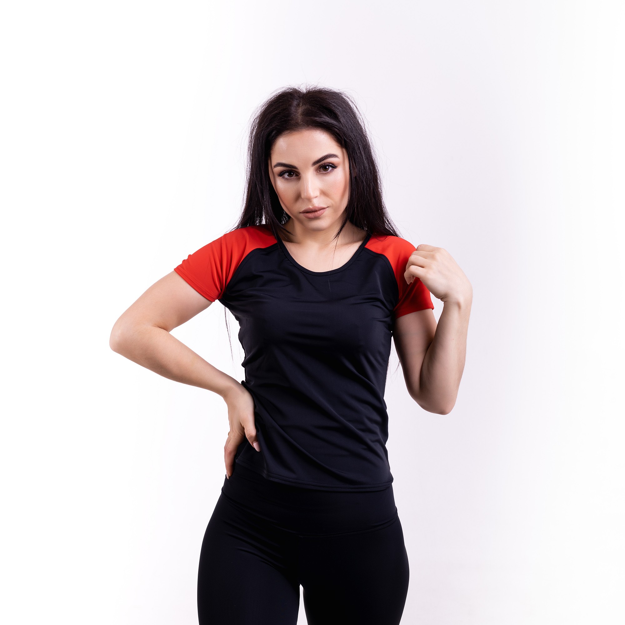 

Футболка FitU спортивная женская Reglan red красная M