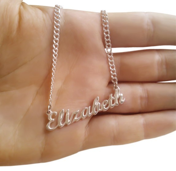 

Серебряное именное колье Dariy Элизабет Elizabeth с цепочкой