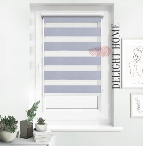 

Рулонная штора День-ночь в коробе и с направляющими алюминий Tanova гладкая VT8 серая 35х150 см