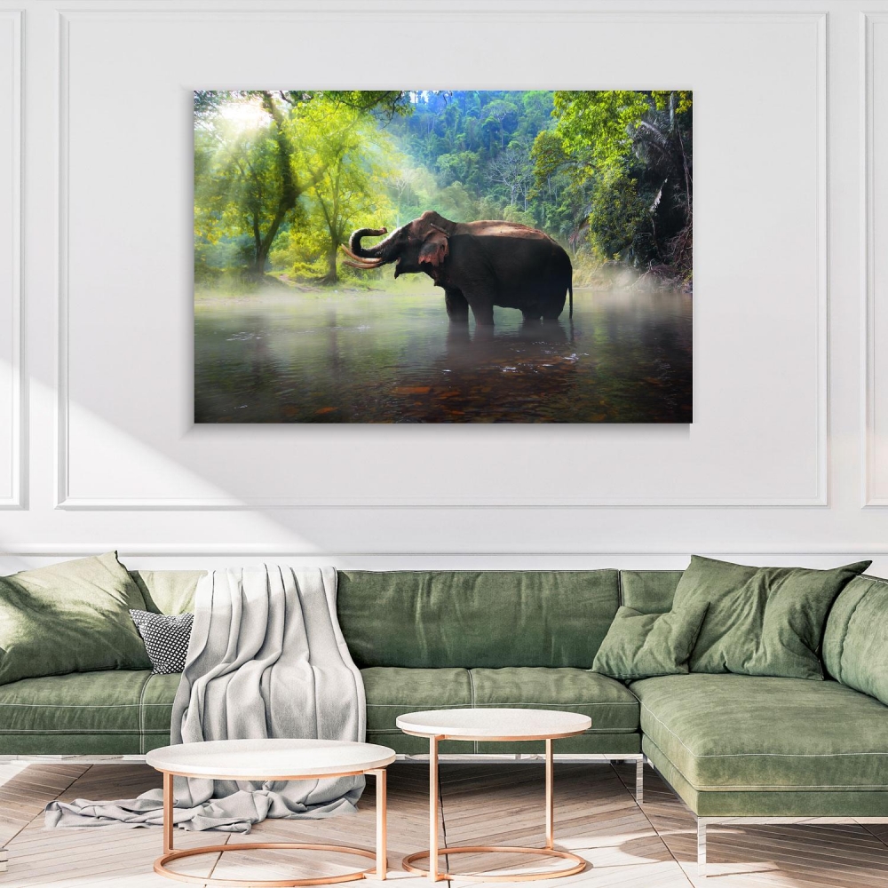 

Картина на холсте Животные Wild Elephant 75х100 см.