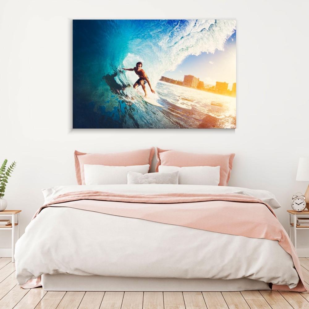 

Картина на холсте Природа Surfer On Blue Ocean Wave 50х65 см.