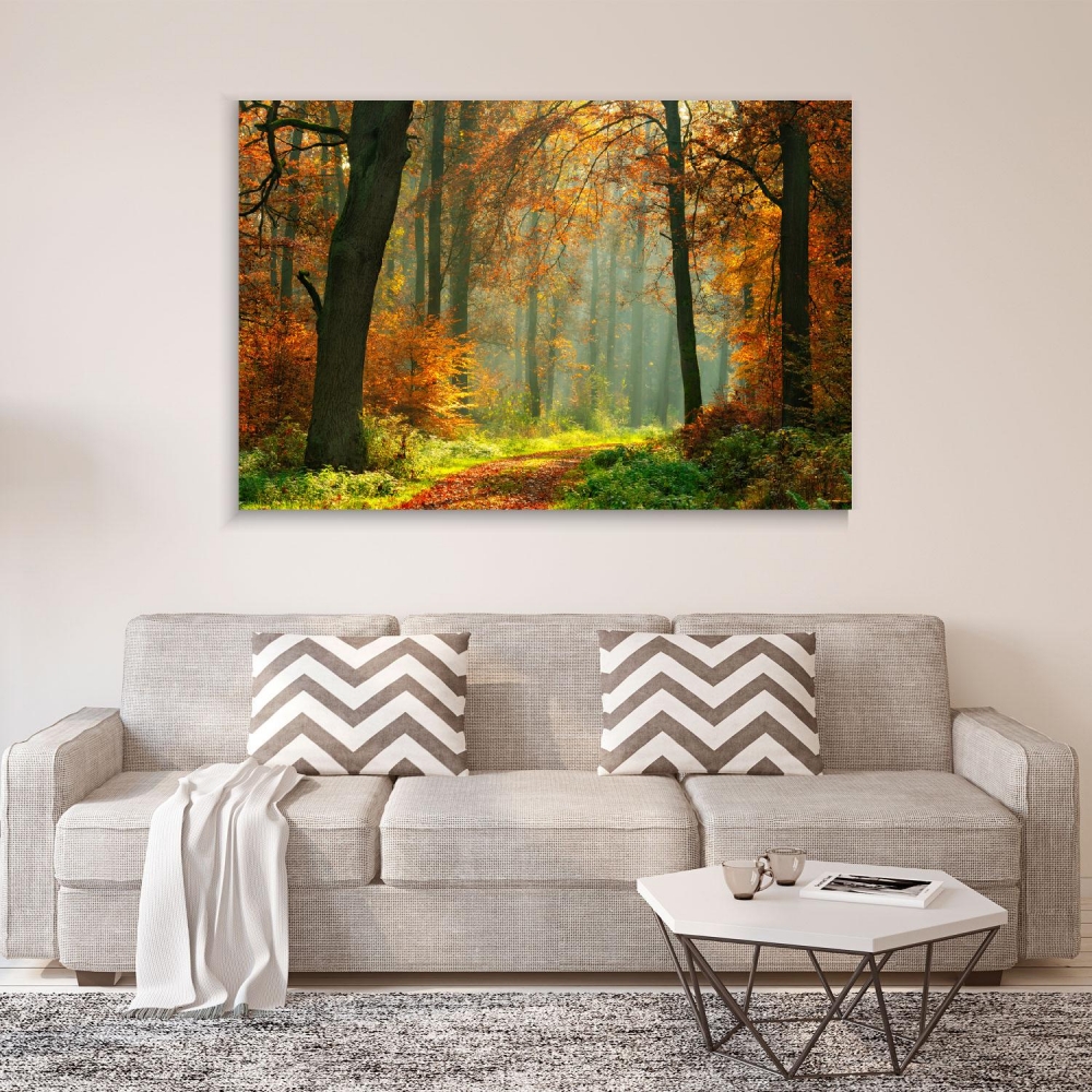 

Картина на холсте Природа Autumn Foggy Forest 110х150 см.