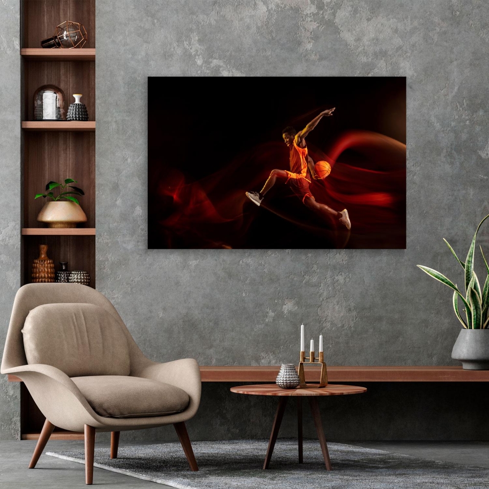 

Картина на холсте Cпорт Young Basketball Player Of Red Team 45х60 см.