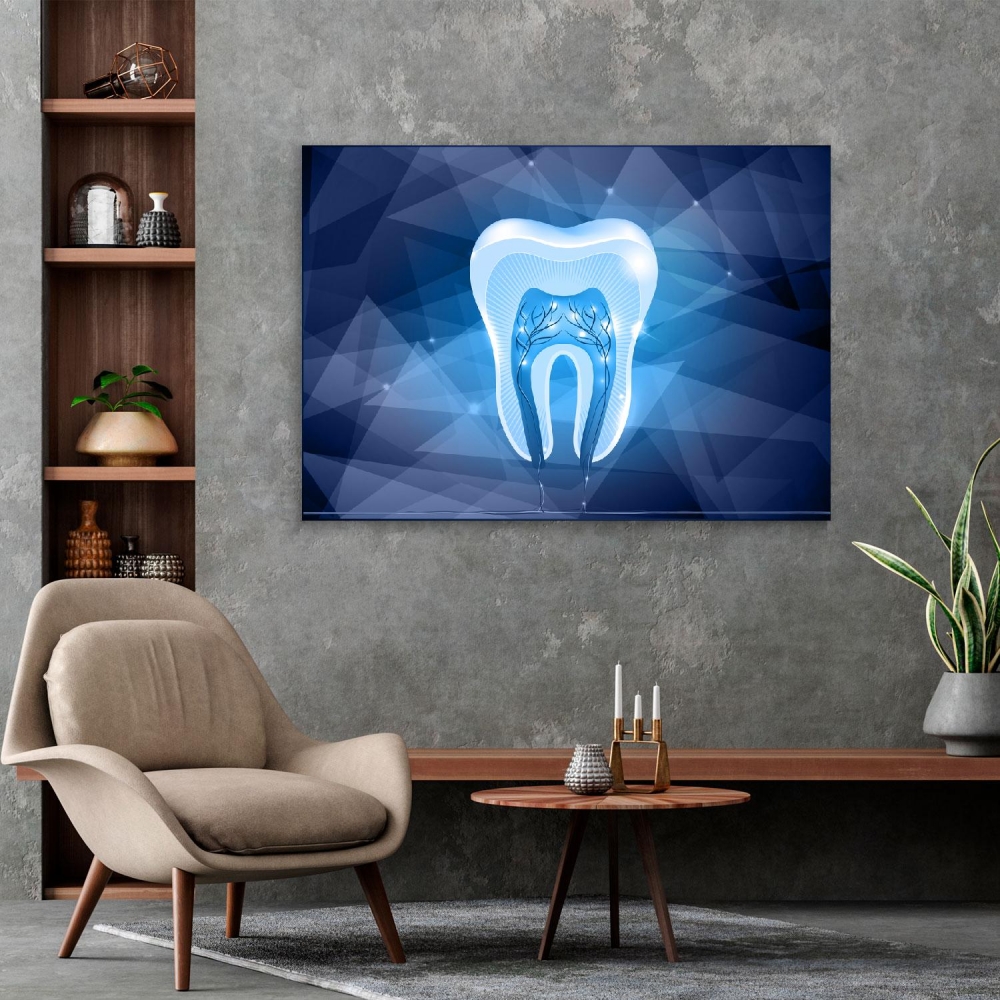 

Картина на холсте Стоматология Tooth Cross Section 110х150 см.