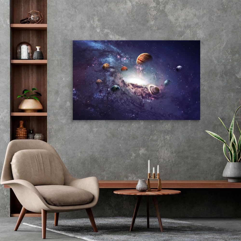 

Картина на холсте Космос Creation Of Planets Of The Solar System 40х80 см.