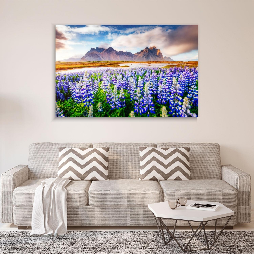 

Картина на холсте Природа Great View Of Lupine Flowers 90х120 см.