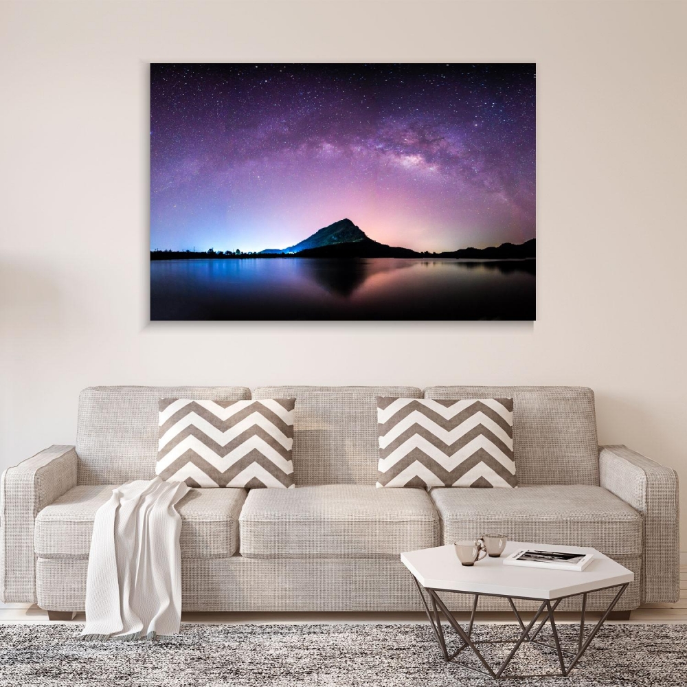 

Картина на холсте Природа Night Mountain And Milkyway 110х150 см.