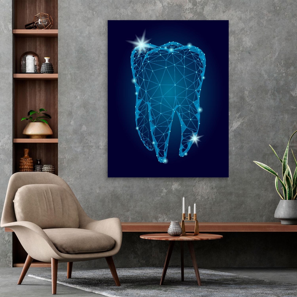 

Картина на холсте Стоматология 3D Model Tooth 40х80 см.