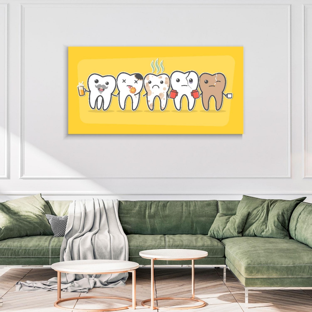 

Картина на холсте Стоматология Bad Teeth Company 60х120 см.