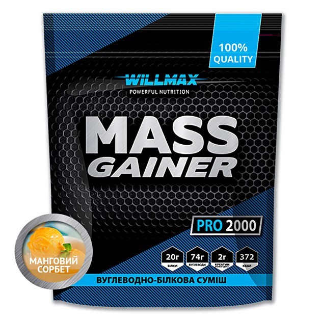 

Гейнер Вилмакс / Willmax Mass Gainer 2кг Манговый сорбет
