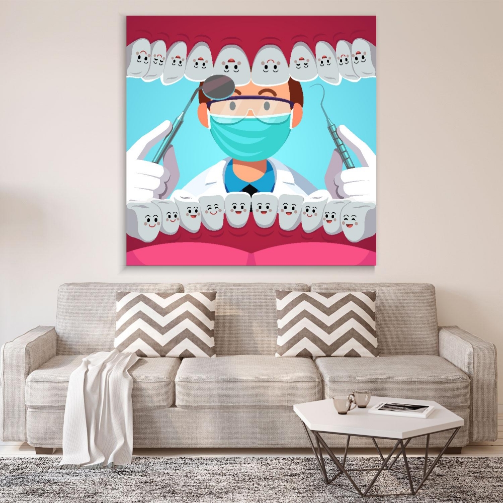 

Картина на холсте Стоматология Examination Of Healthy Teeth 30х40 см.