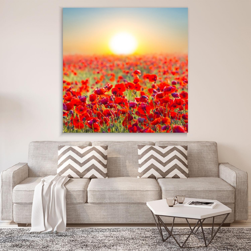 

Картина на холсте Природа Red Poppy Field 60х60 см.