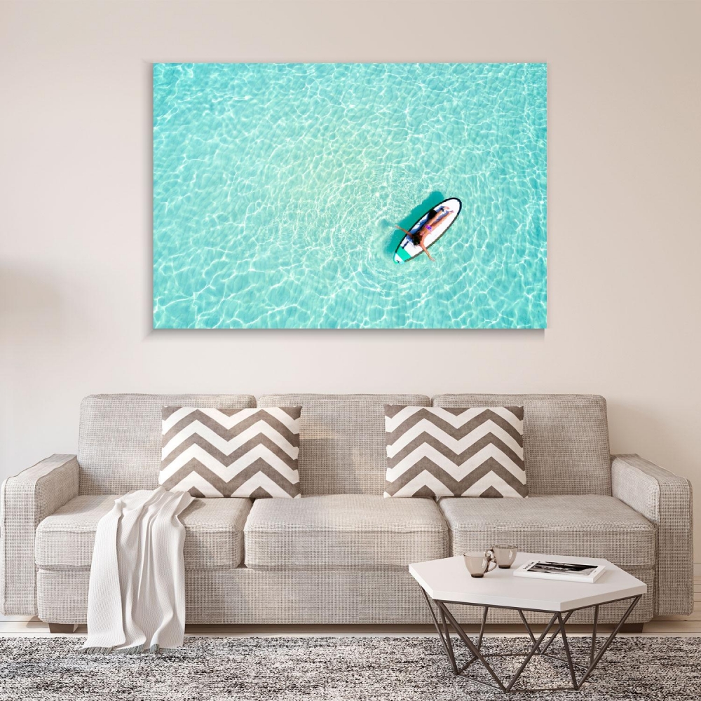 

Картина на холсте Природа Woman Surf Top View 50х65 см.
