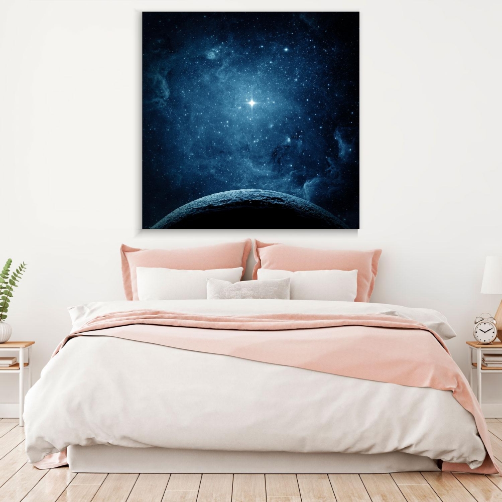 

Картина на холсте Космос Blue Planet And Galaxy 50х65 см.