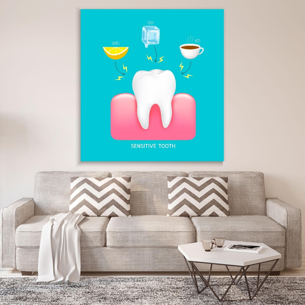 

Картина на холсте Стоматология Sensitive Tooth 75х100 см.