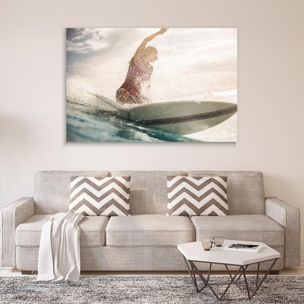 

Картина на холсте Природа Blonde Woman Doing Surfing 75х100 см.