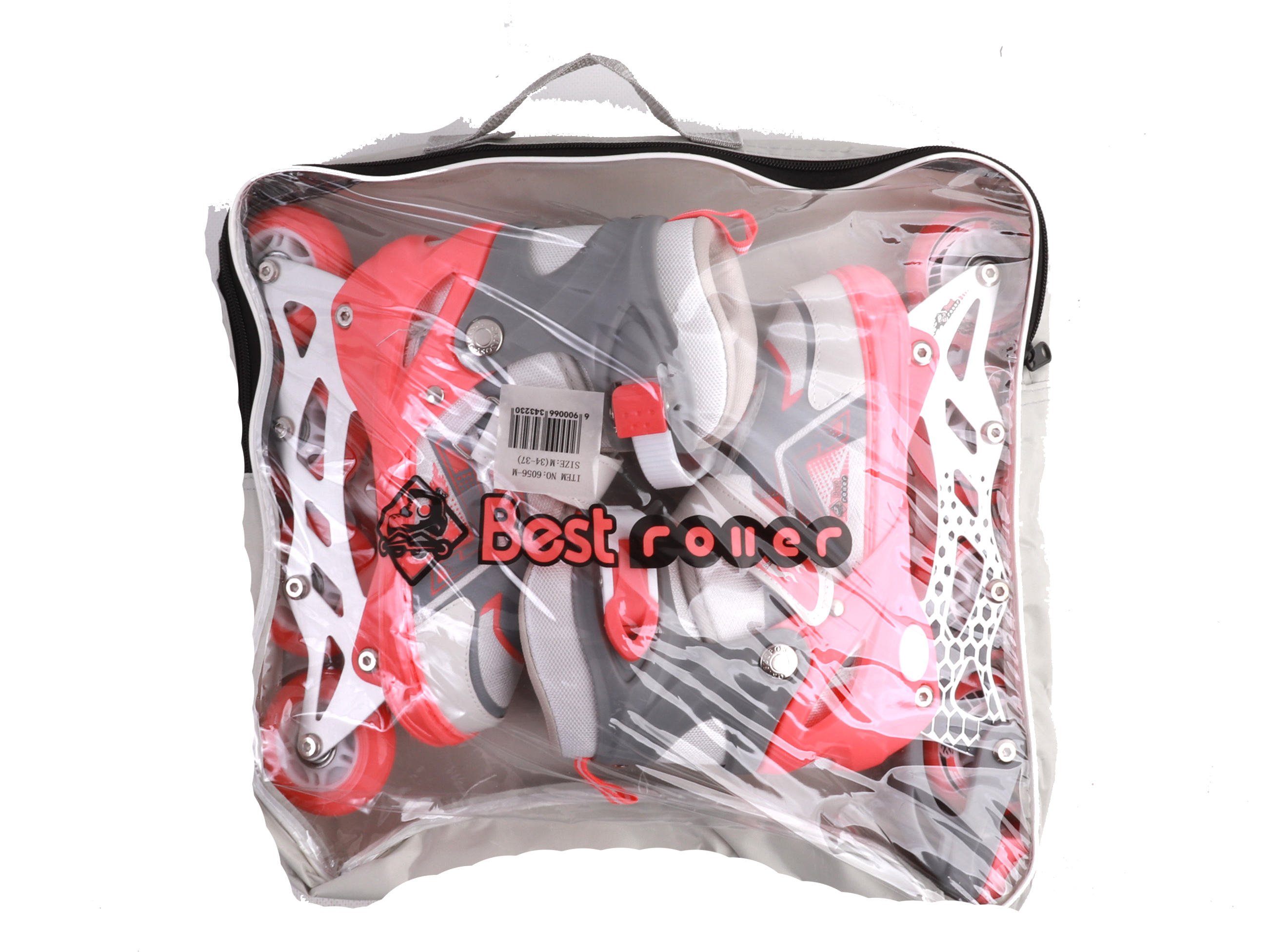 

Ролики Best Roller /размер 34-37/ цвет – КОРАЛЛОВЫЙ (6) колёса PU, 6056-М
