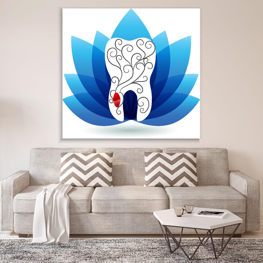 

Картина на холсте Стоматология Beautiful Abstract Tooth 100х100 см.