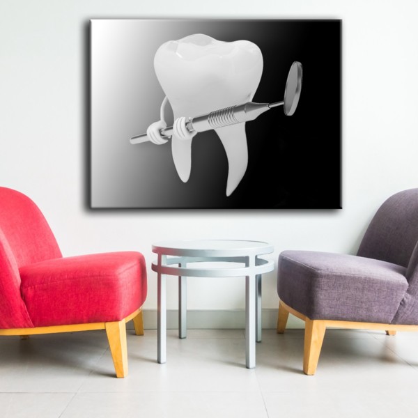

Картина на холсте Стоматология Tooth fighter 110х150 см.