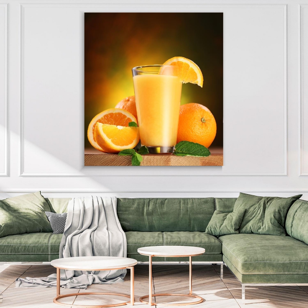 

Картина на холсте Для кухни Oranges Glass 110х150 см.