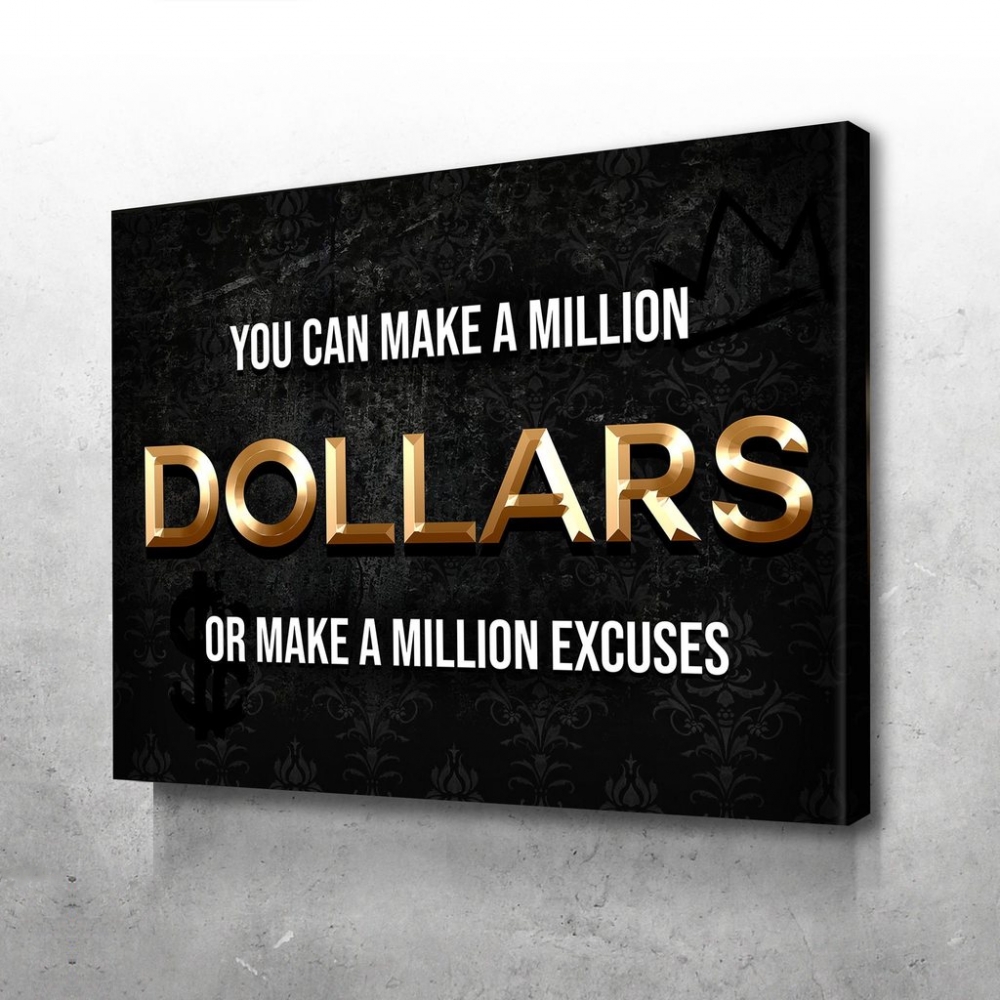 

Картина на холсте Мотивация You Can Make Million 90х120 см.
