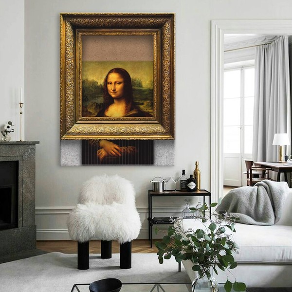 

Картина на холсте Искусство Banksy Lisa 110х150 см.