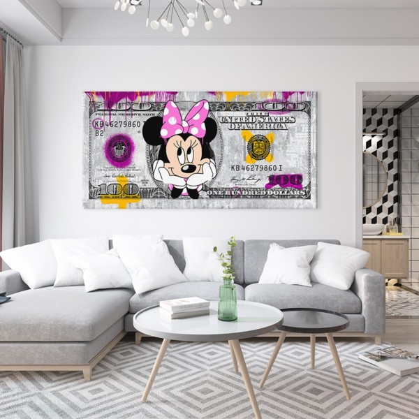 

Картина на холсте Деньги Minnie Money 90х180 см.