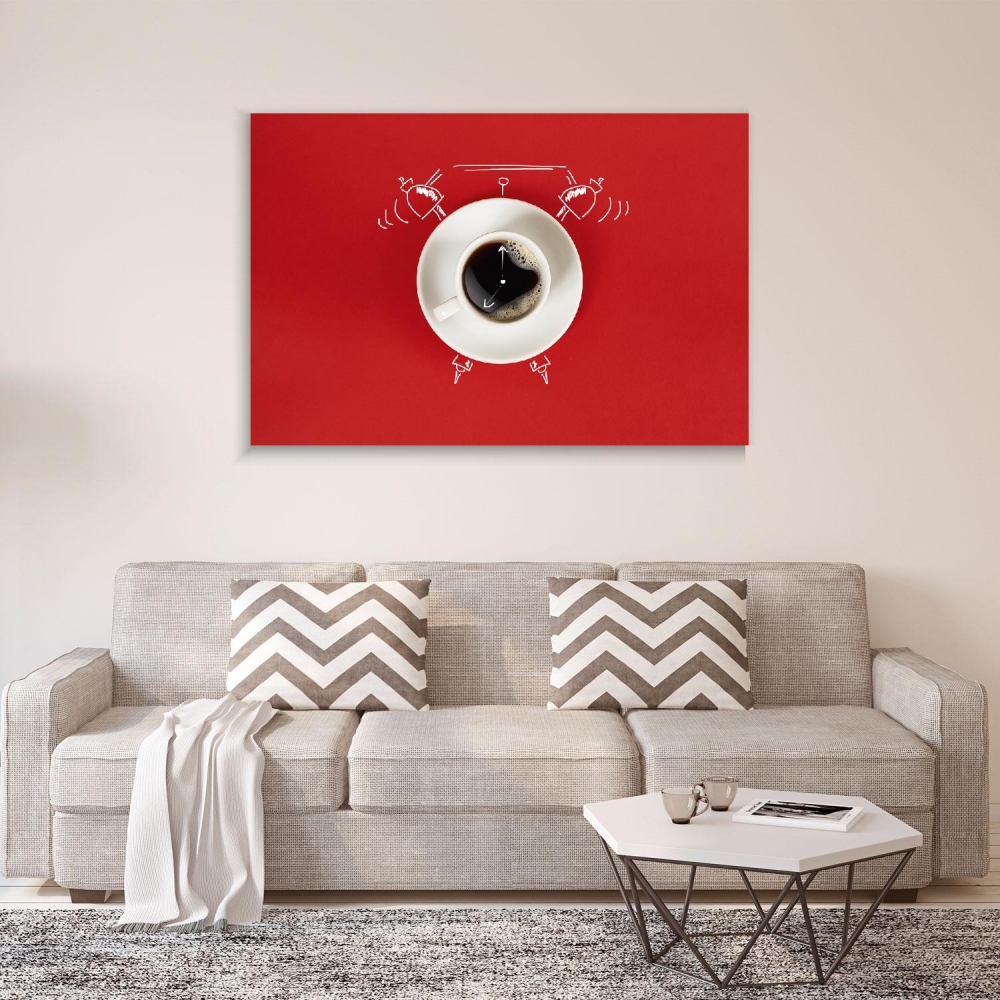 

Картина на холсте Для кухни Milk Clock 50х65 см.