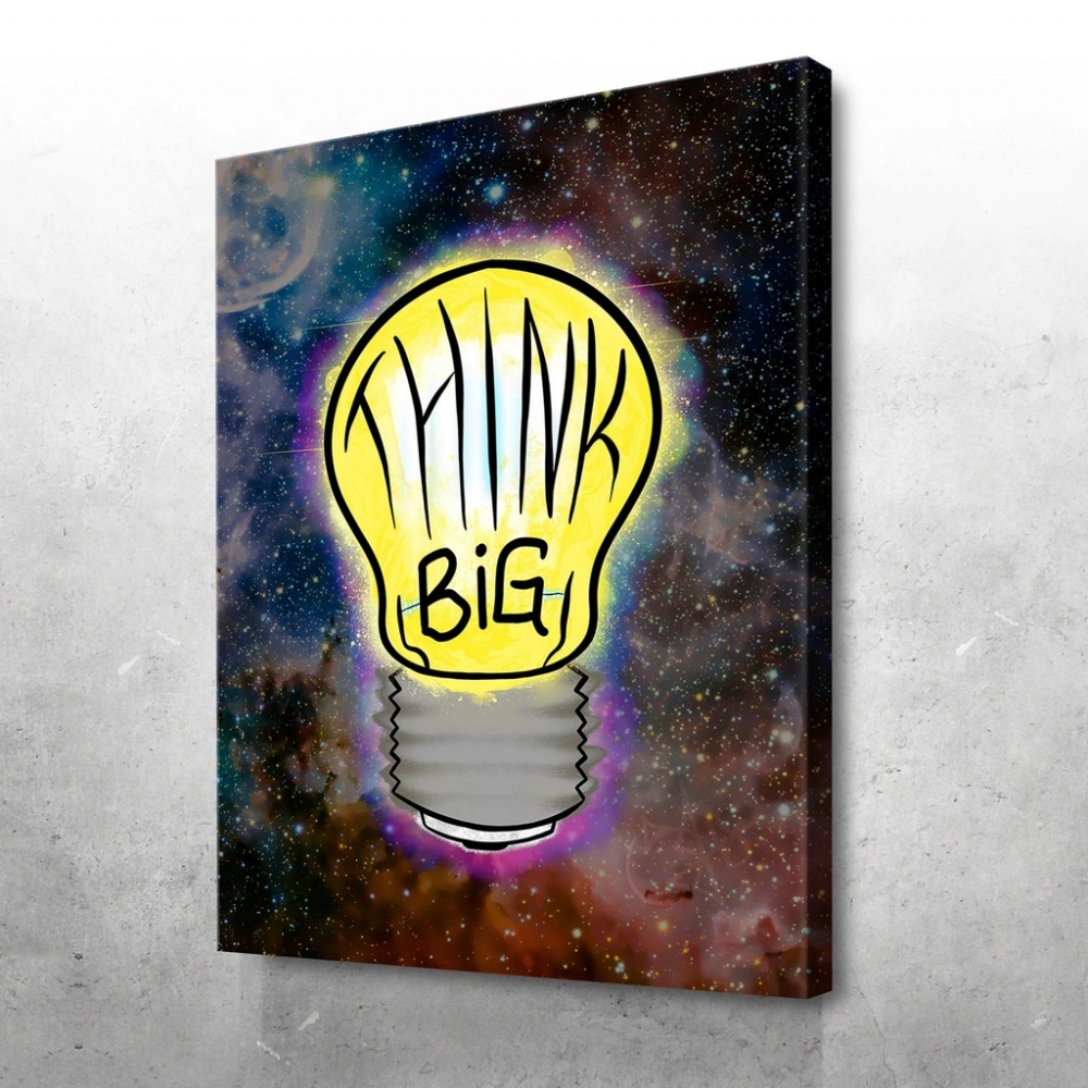 

Картина на холсте Мотивация Think Big Galaxy 50х65 см.
