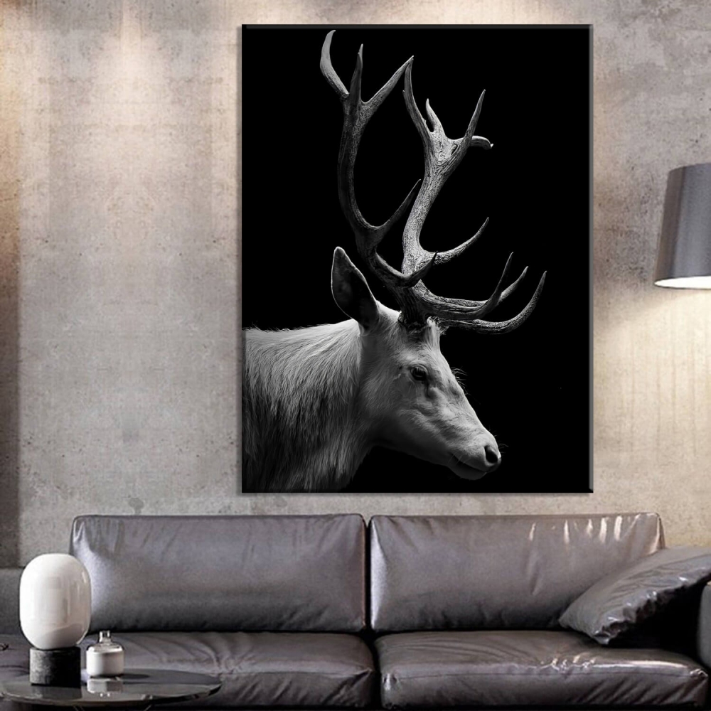 

Картина на холсте Животные Black Deer 110х150 см.