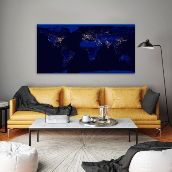 

Картина на холсте Путешествия Night World 90х180 см.