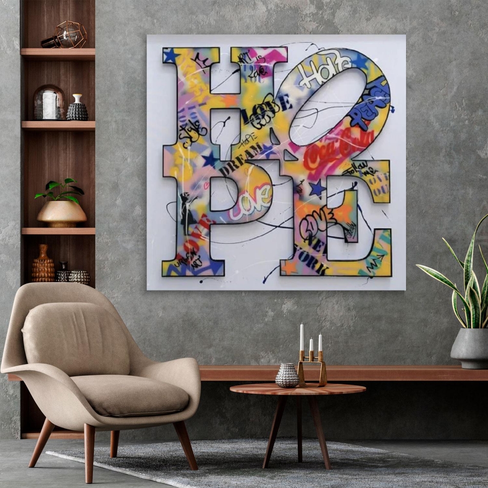 

Картина на холсте Урбан Арт Graffiti Hope 60х60 см.