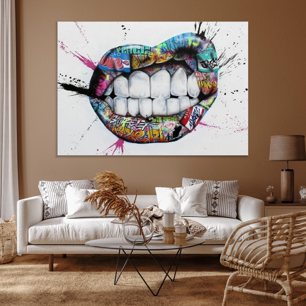 

Картина на холсте Урбан Арт Lips Graffiti 50х65 см.