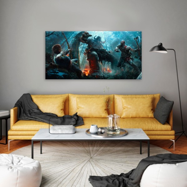 

Картина на холсте Игры God Of War 2 90х180 см.