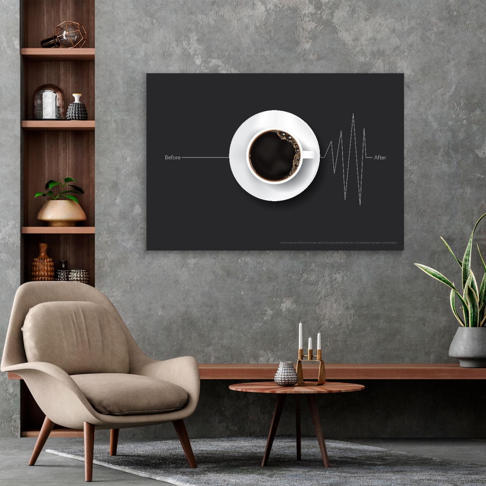

Картина на холсте Для кухни Coffee Poster 110х150 см.