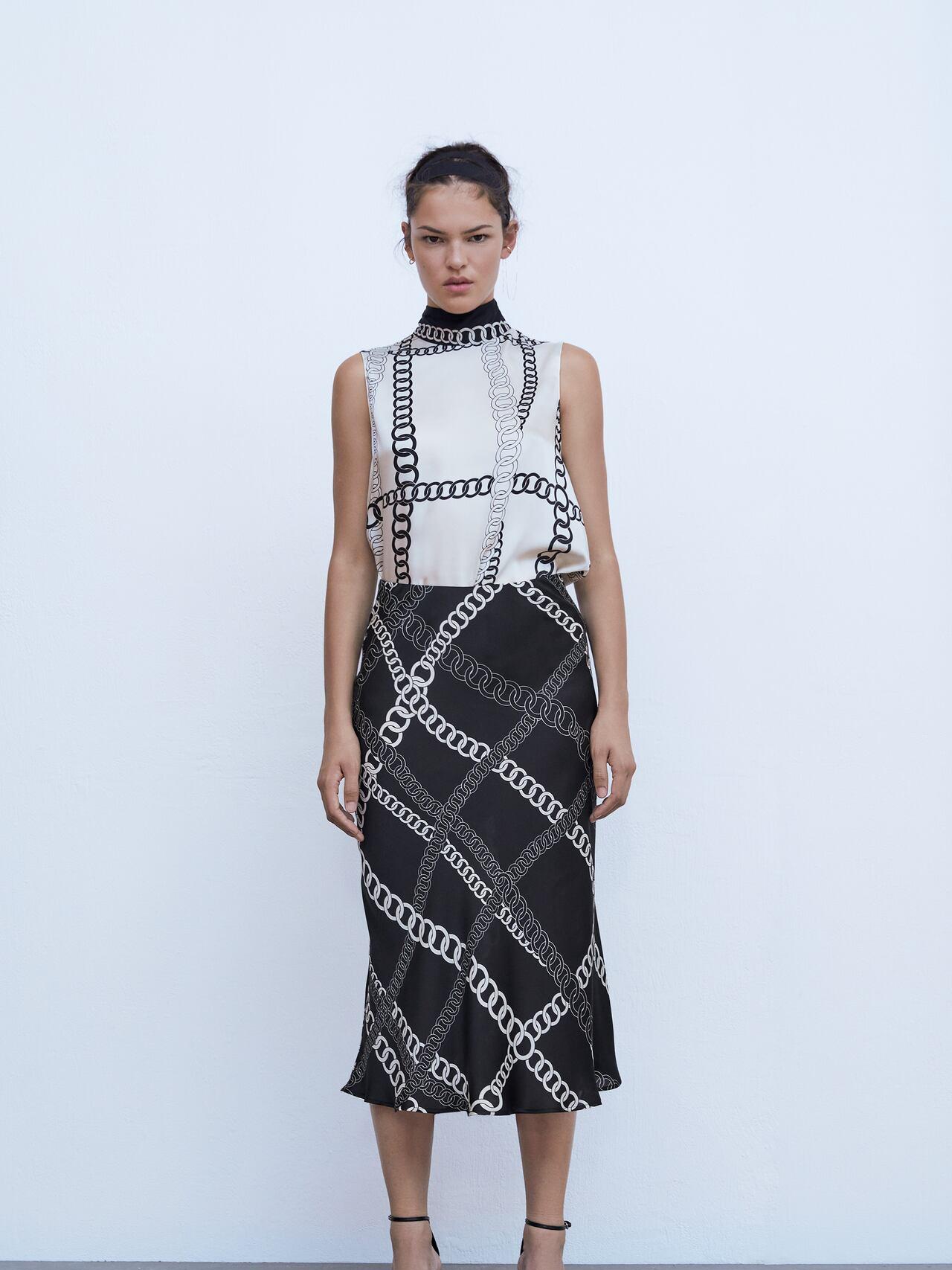 

Блуза Zara 7887/192/070-ADXR XL Белая с черным