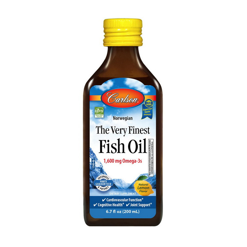 

Масло рыбьего жира Омега-3 Carlson Labs The Very Finest Fish Oil 1,600 mg Omega-3s (200 ml)
