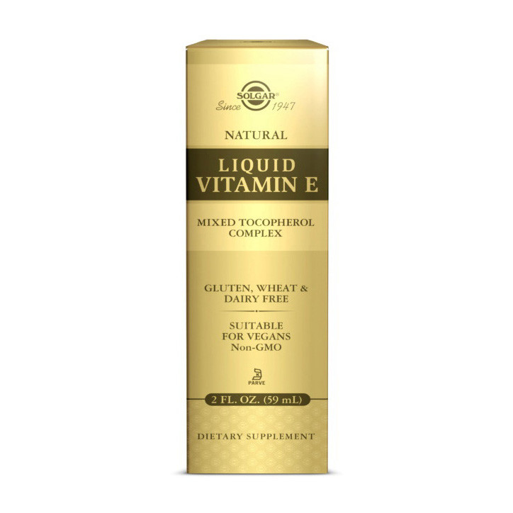 

Жидкий витамин Е смешанные токоферолы Solgar Liquid Vitamin E 100 mg (150 IU) mixed tochopherol complex 59 ml