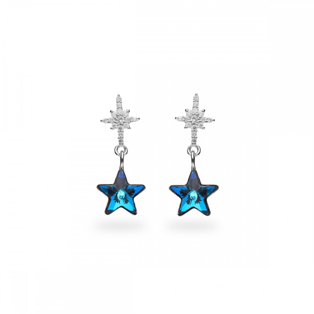 

Серебряные серьги Spark со Swarovski Stella KC474510BB