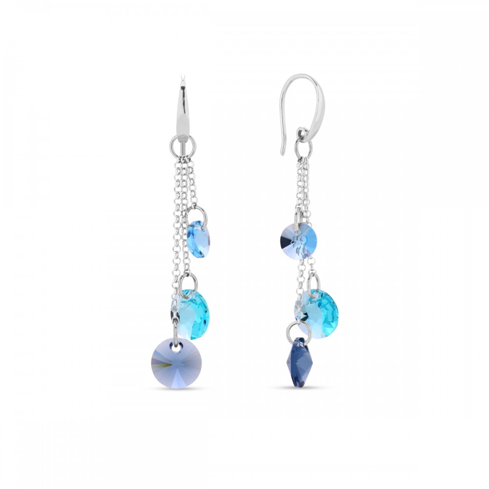 

Серебряные серьги Spark со Swarovski Rugiada KWROLO64283AQDB