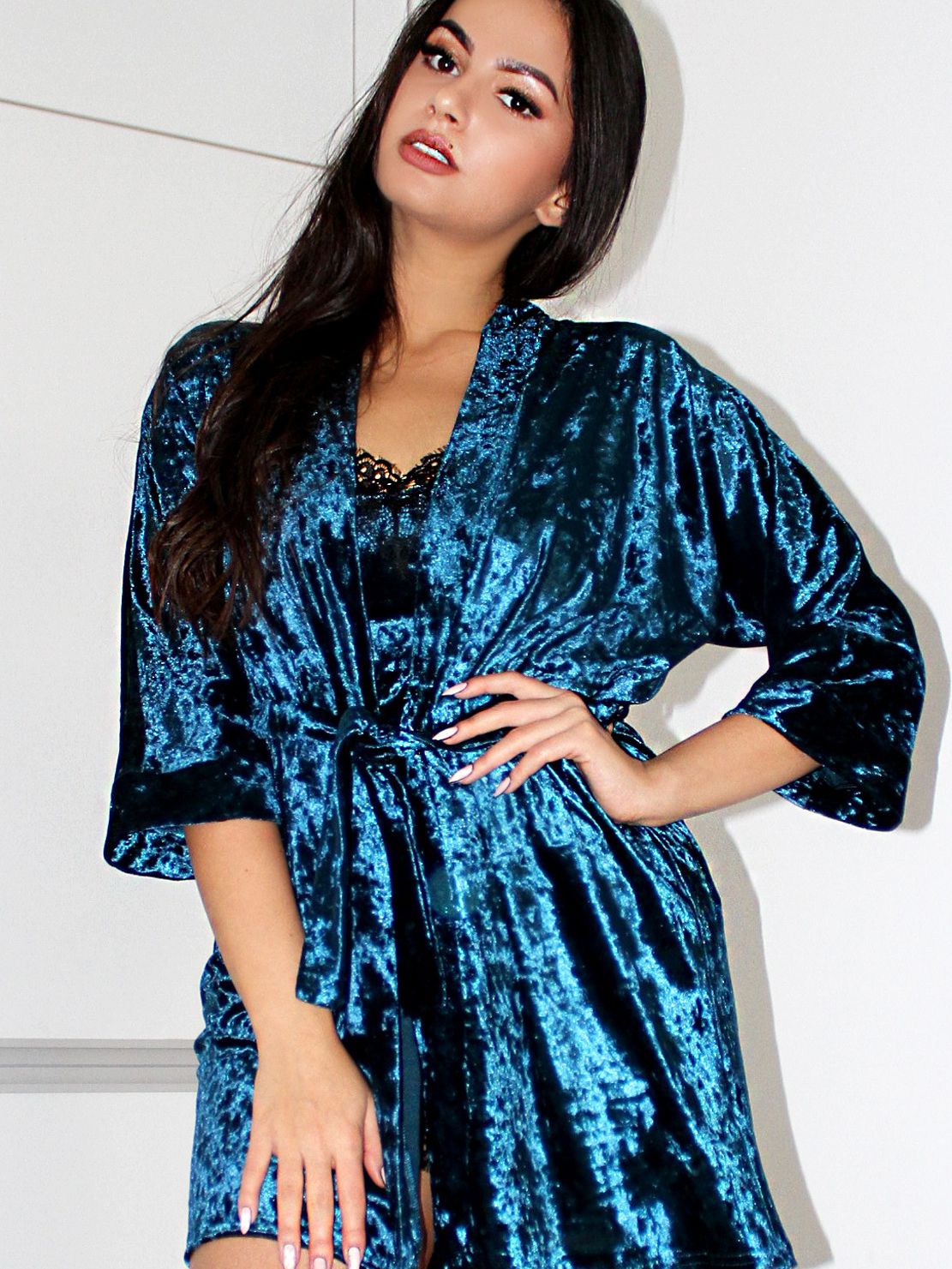 

Халат Ghazel 17111-80  Изумрудный, Халат Ghazel 17111-80 48 Изумрудный