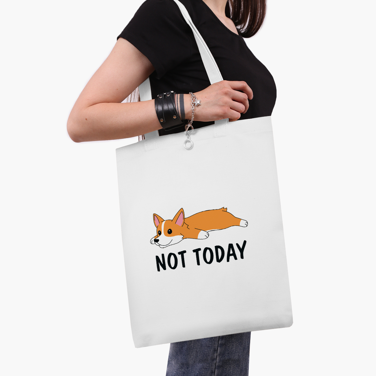 

Эко сумка шоппер Не сегодня (Not Today) (9227-2019) 41x35 см Белый