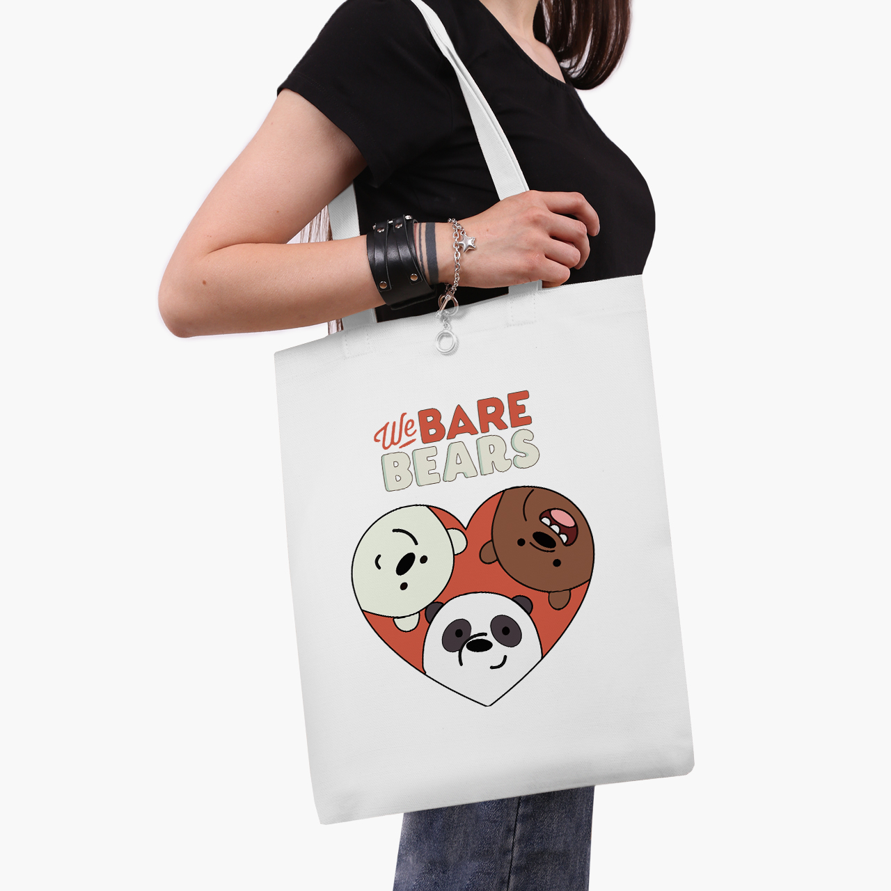 

Эко сумка шоппер Вся правда о медведях (We Bare Bears) (9227-2669) 41x35 см Белый
