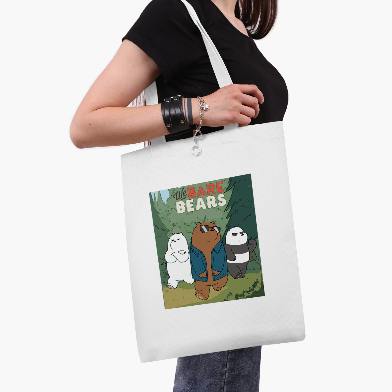

Эко сумка шоппер Вся правда о медведях (We Bare Bears) (9227-2665) 41x35 см Белый