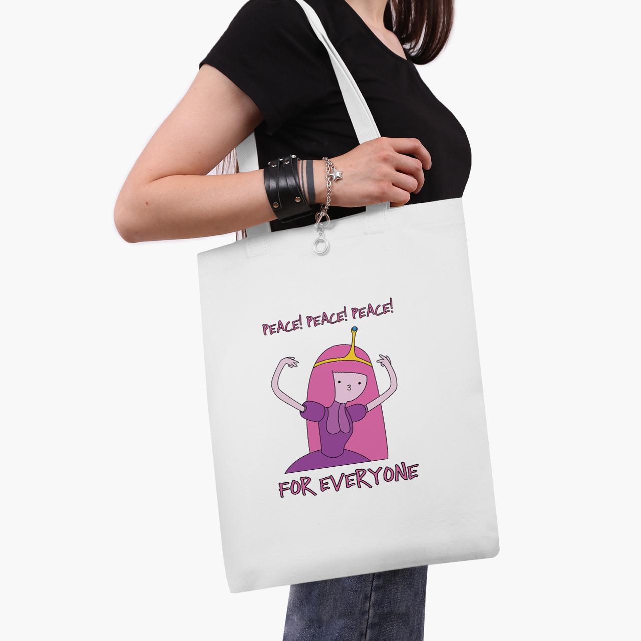 

Эко сумка шоппер Время приключений Принцесса бубльгум (Adventure Time Princess Bubblegum) (9227-1576) 41x35 см Белый