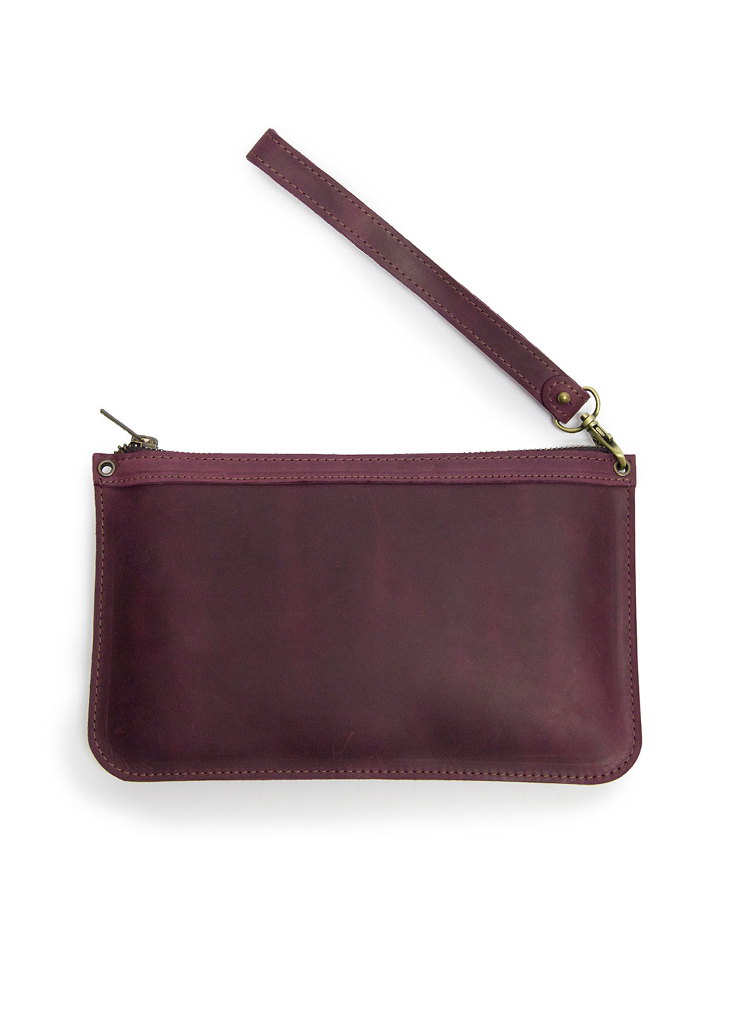 

Клатч кожаный М01 бордовый - 178270