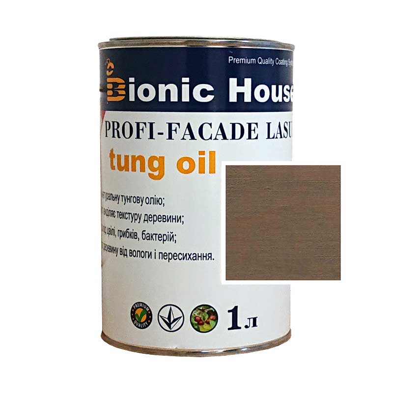 

Краска для дерева PROFI-FACADE LASUR tung oil 1л Умбра