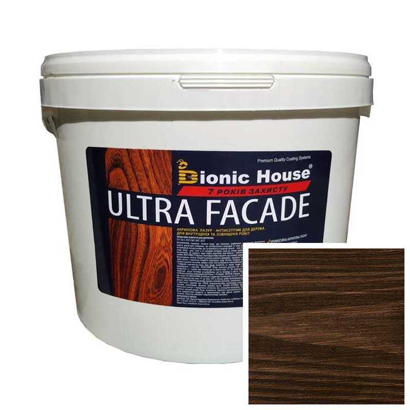 

Краска для дерева фасадная, длительного срока службы ULTRA FACADE 10л Палисандр